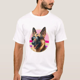 Camiseta Desenho Funcional De Cachorro De German shepherd F
