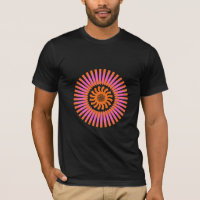 Desenho Geométrico Abstrato de Explosão Solar em E