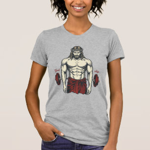 Camiseta Desenho Gráfico Fé Força Gravada Vintage_1