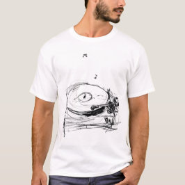Camiseta Desenho Gramofone Abstrato Elegante