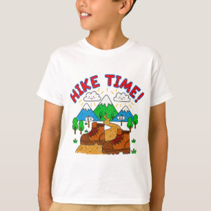 Camiseta Desenho Infantil Hora da Caminhada com Montanhas