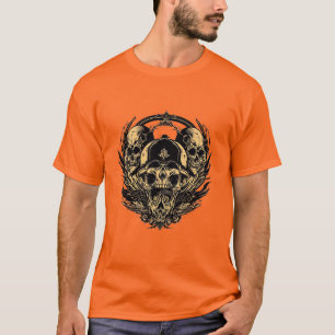 Camiseta Desenho Intrincado de Caveira