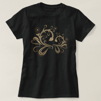 Camiseta Desenho Intrincado de Floral Ornamentado com Redem