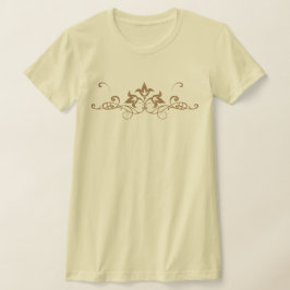 Camiseta Desenho Intrincado de Floral Simétrico e Ornado em