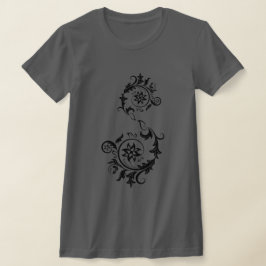 Camiseta Desenho Intrincado de Mandala Floral em Espiral Or