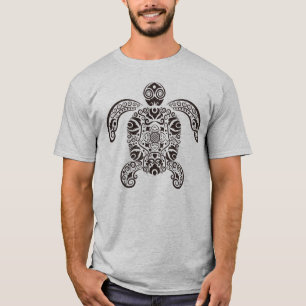 Camiseta Desenho Intrincado de Tartaruga com Mandala Orname
