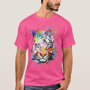 Camiseta Desenho Mágico de Aquarela Tiger