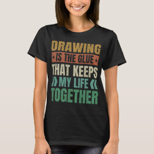 Camiseta Desenho Mantém Minha Vida Junta Pintura De Soquete