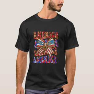 Camiseta Desenho Patriótico Estrelas e Listras da América