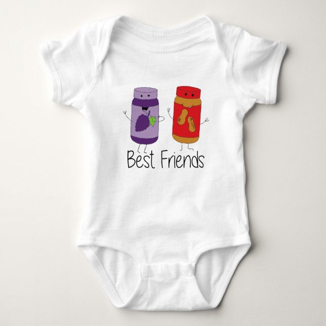 Camiseta Desenho PB e J Melhores Amigos Pb e J BFF (Frente)