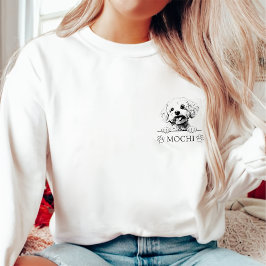 Camiseta Desenho Personalizado Da Mão Bichon Frise