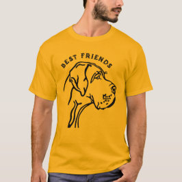 Camiseta Desenho Personalizado de Dogue Alemão Fofo
