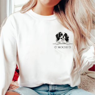 Camiseta Desenho Personalizado de Mão do Cão Japonês