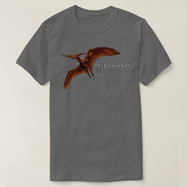 Camiseta Desenho realista do Pteranodon (Frente do Design)