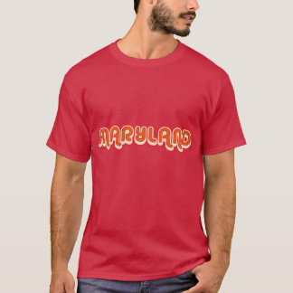 Camiseta Desenho retrô vintage de Maryland dos anos 70 com
