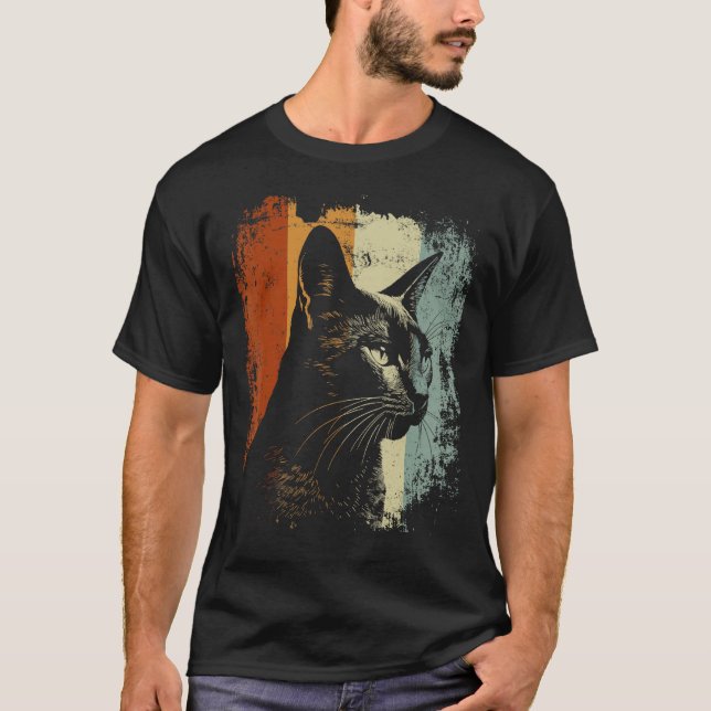 Camiseta Desenho Retro Vintage Pixiebob Gato Pixie Bob (Frente)