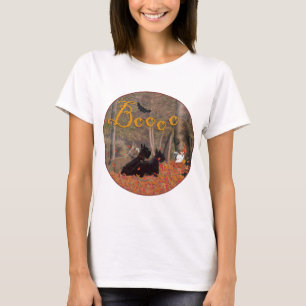 Camiseta Desenho Sazonal de Outono do Terrier Escocês
