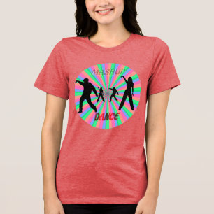 Camiseta Desenho Silhueta Dança Mashup Retro Sol Explosivo