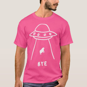 Camiseta Desenho Simples De Tchau De Abdução De alienígenas