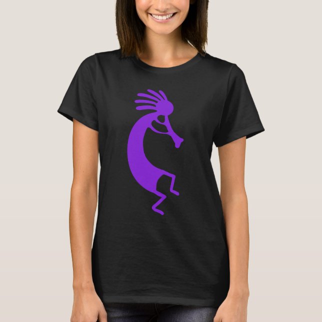 Camiseta Desenho simples do Kokopelli em roxo (Frente)