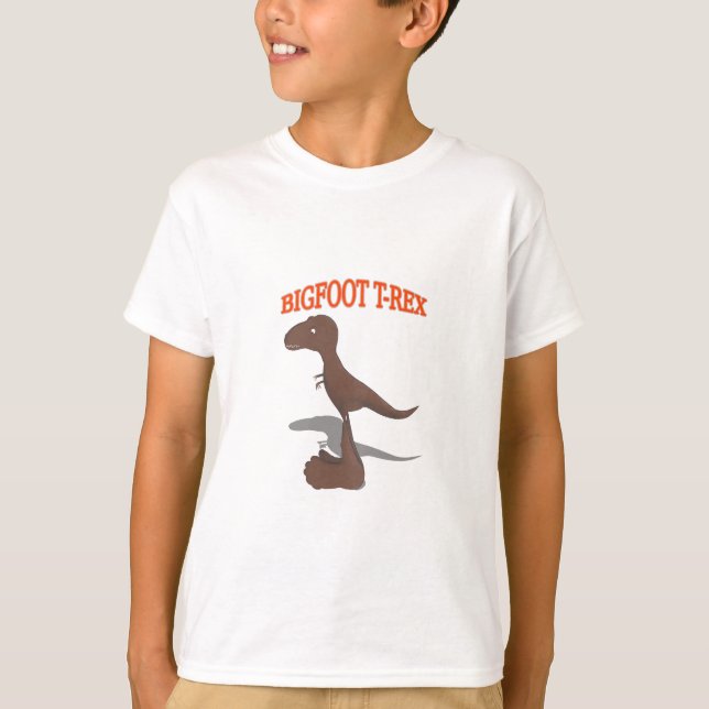 Camiseta Desenho T-Rex Bigfoot (Frente)
