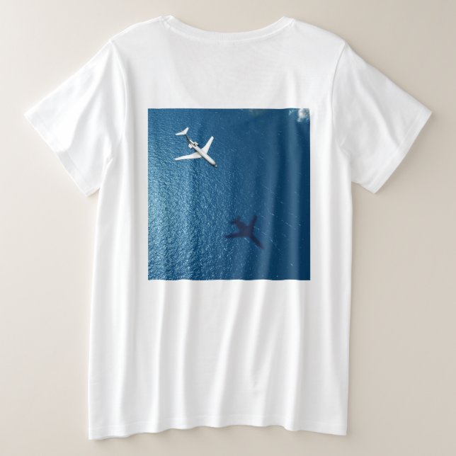 Camiseta desenho tema avião (Verso do Design)