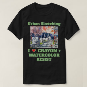 Camiseta Desenho Urbano Adoro Giz + Resistência à Aquarela