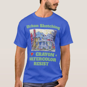 Camiseta Desenho Urbano Adoro Giz + Resistência à Aquarela