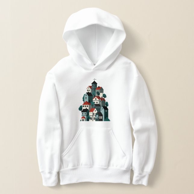 Camiseta Desenho urbano de edifícios (Postura )