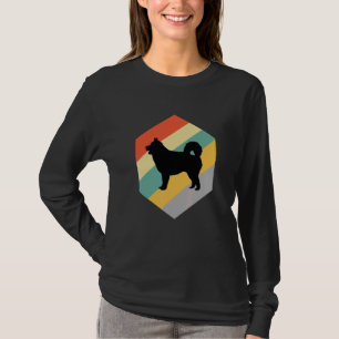 Camiseta Desenho Vintage do Cão Malamute do Alasca