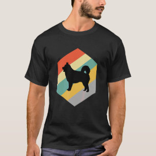 Camiseta Desenho Vintage do Cão Malamute do Alasca