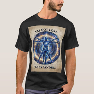 Camiseta Desenho Vitruviano Humano Cósmico