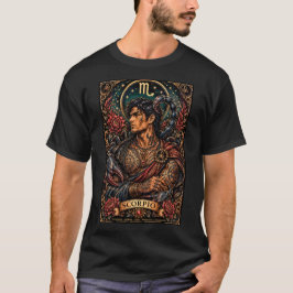 Camiseta Desenho zodiacal masculino celestial de Escorpião
