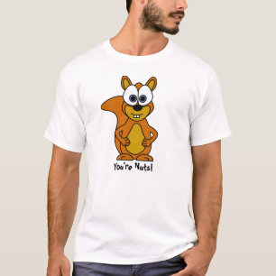 Camiseta Desenhos animados bonitos do esquilo