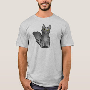 Camiseta Desenhos animados bonitos do gato de racum de