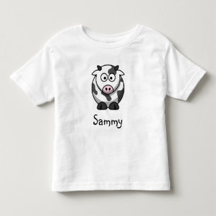Camiseta Desenhos animados bonitos personalizados da vaca