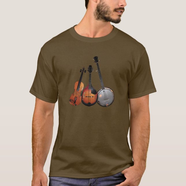 Camiseta Desenhos animados da banda de Bluegrass (Frente)