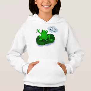 Camiseta Desenhos animados da ilustração do sapo em uma