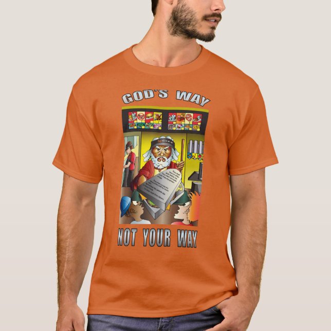 Camiseta Desenhos animados da verdade de Moses (Frente)