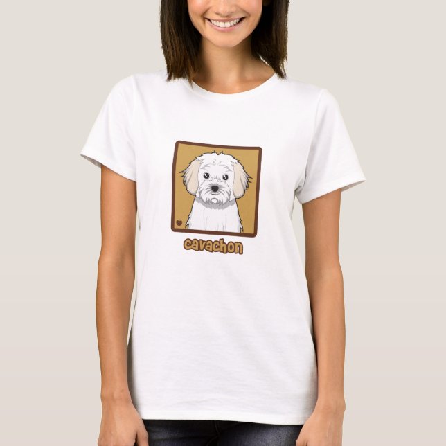 Camiseta Desenhos animados de Cavachon (Frente)