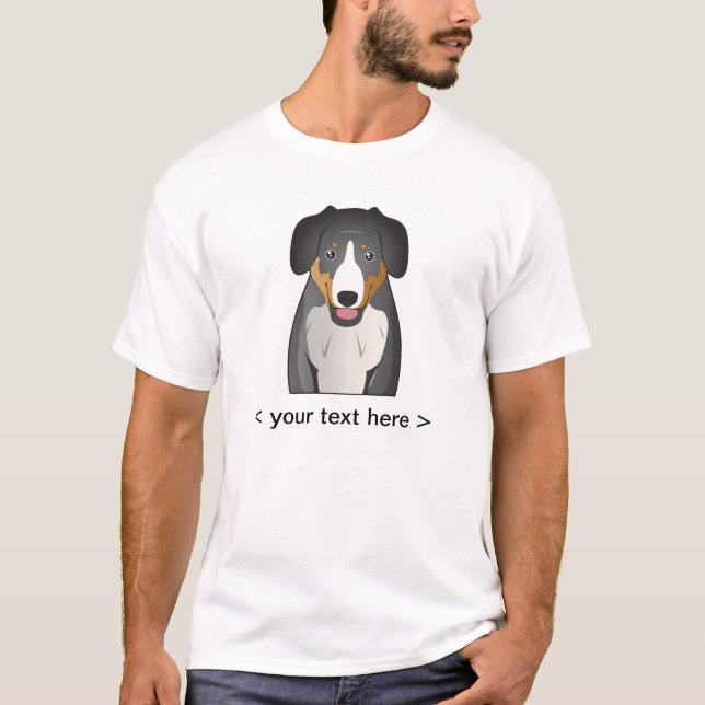 Camiseta Desenhos animados de Entlebucher personalizados (Frente)