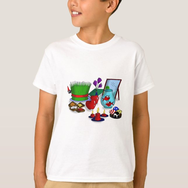 Camiseta Desenhos animados de Norooz (Frente)