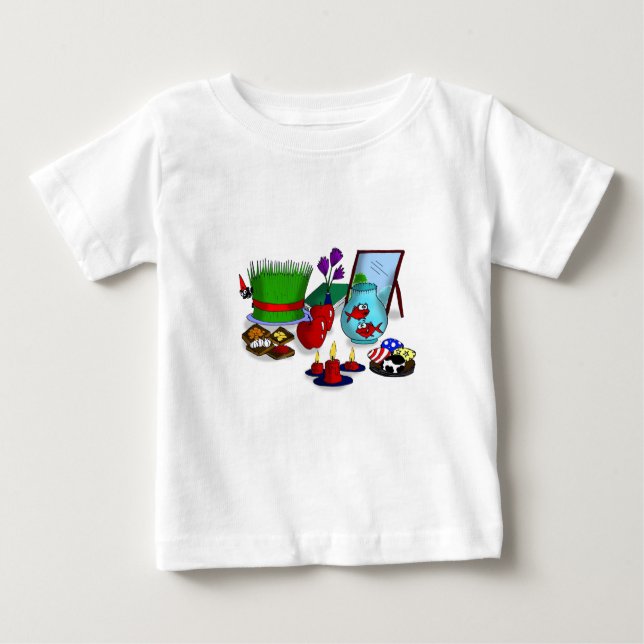 Camiseta Desenhos animados de Norooz (Frente)