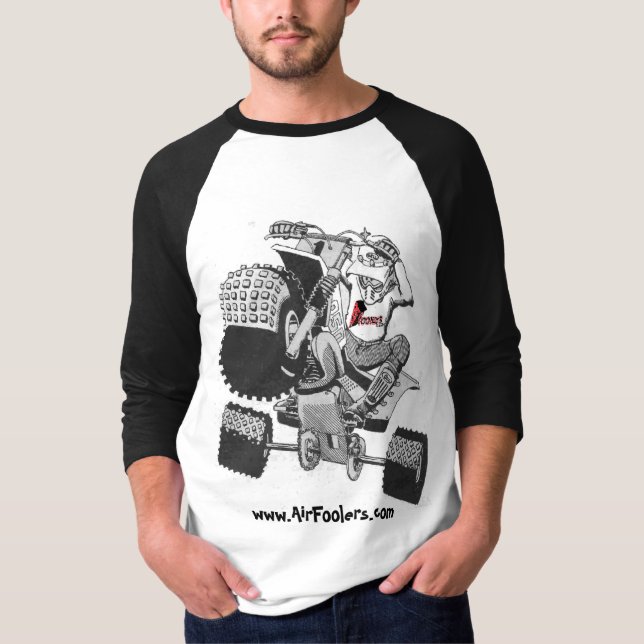 Camiseta desenhos animados de www.AirFoolers.com do (Frente)