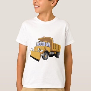 Camiseta Desenhos animados do arado de neve de Brown