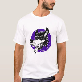 Camiseta Desenhos animados do lobo solitário de Howlin