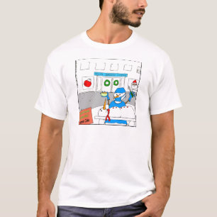 Camiseta desenhos animados do trabalho de nariz da cenoura