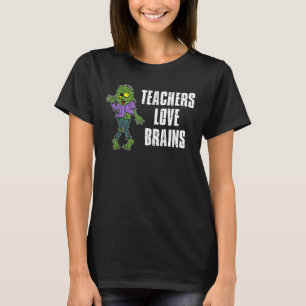 Camiseta Desenhos animados do zombi dos cérebros do amor