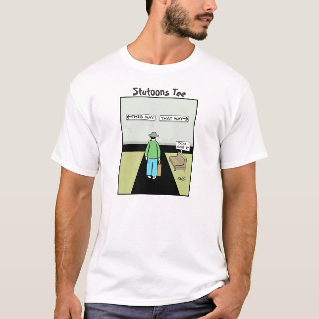 Camiseta Desenhos animados engraçados da procrastinação (Frente)