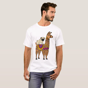Camiseta Desenhos animados engraçados do lama da equitaç